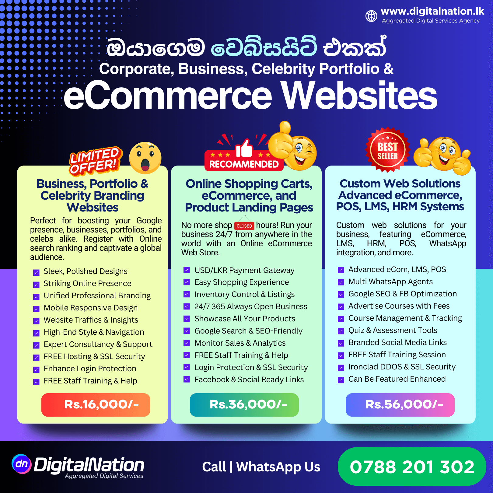 Perfect Website and eCommerce Solutions for Every Business Type from Digital Nation