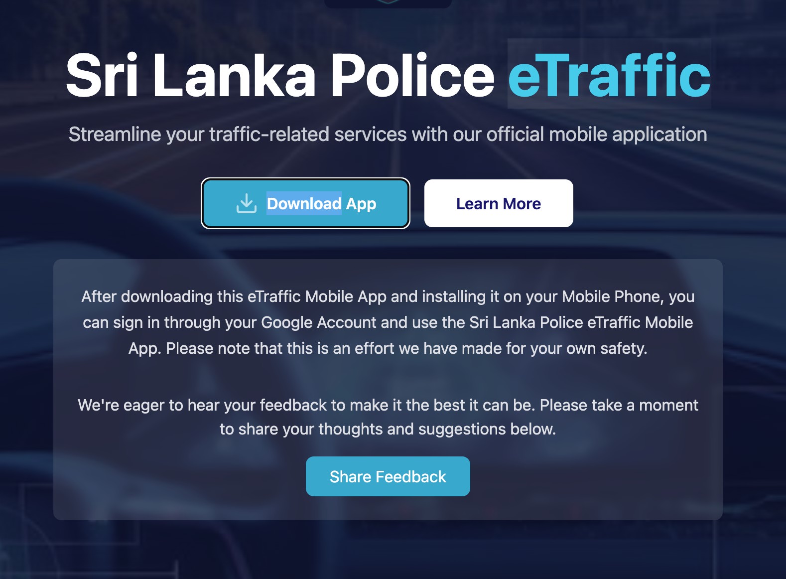 Streamlining Traffic Services with the Sri Lanka Police App – eTraffic